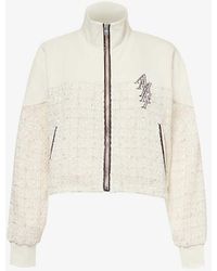 Amiri - Bouclé-panel Brand-embroidered Woven Jacket - Lyst