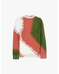 Loewe - Stripe-pattern Crewneck Knitted Jumper - Lyst