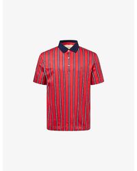 Valentino Garavani - Vlogo Signature Striped Woven Polo Shirt - Lyst