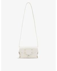 AllSaints - Miro Mini Stud-embellished Leather Cross-body Bag - Lyst