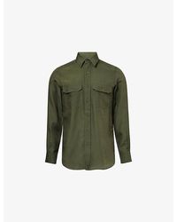 Tom Ford - Military Regular-Fit Cotton And Silk-Blend Shirt - Lyst