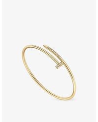 Cartier - Juste Un Clou Small Model 18Ct- And 0.29Ct Reverse-Set Diamond Bracelet - Lyst