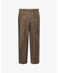 The North Face - Belted Tapered-Leg Cotton Trousers - Lyst