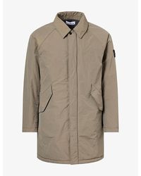 Stone Island - Micro Twill Longline Padded Coat - Lyst