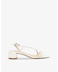 Dune - Maryanna Cross-strap Faux-leather Heeled Sandals - Lyst