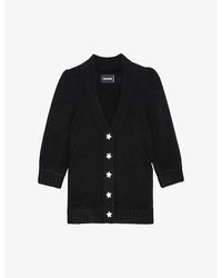 Zadig & Voltaire - Betsy Star-button V-neck Cashmere Cardigan - Lyst