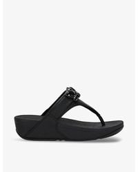 Fitflop - Lulu Jewel Crystal-embellished Woven Sandals - Lyst