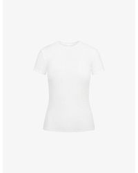 Skims - Sheer Rib Short-Sleeve Jersey Top - Lyst