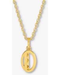 Rachel Jackson - Symbolic Number Zero 22ct Yellow- Plated Sterling-silver Pendant Necklace - Lyst