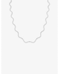 Astrid & Miyu - Ripple Tennis-Plated Sterling Necklace - Lyst
