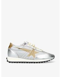 Golden Goose - Marathon 70138 Runner Leather And Mesh Low-Top Trainers - Lyst