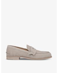 Christian Louboutin - Penny Crosta Brand-tab Suede Loafers - Lyst