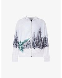 Who Decides War - Angel City Graphic-print Zip-up Woven Hoody X - Lyst