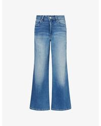 GOOD AMERICAN - Soft Tech Good Waist Palazzo Denim Ankle Jeans - Lyst