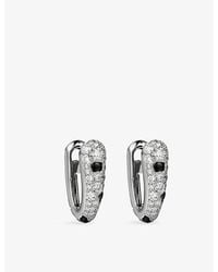 Cartier - Panthère De 18Ct- 0.68Ct Round-Cut Diamond And Onyx Earrings - Lyst