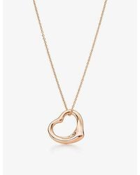 Tiffany & Co. - Elsa Peretti Open Heart Rose- Pendant - Lyst