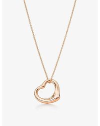 Tiffany & Co. - Elsa Peretti® Open Heart Rose-gold Pendant - Lyst