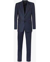Tom Ford - Shelton-fit Single-breasted Sharkskin Wool Suit - Lyst