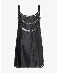 GIMAGUAS - Claude Jewel Silk Mini Dress - Lyst