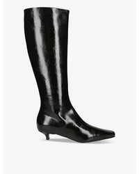 Totême - Slim Knee-high Leather Heeled Boots - Lyst