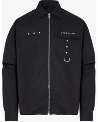 Givenchy - Hardware-embellished Collared Cotton Shirt - Lyst