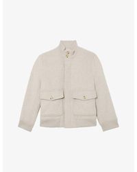 Reiss - Hadley Funnel-Neck Wool Bomber Jacket - Lyst