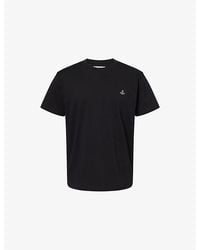 Vivienne Westwood - Embroidered-Orb Crew-Neck Cotton T-Shirt - Lyst