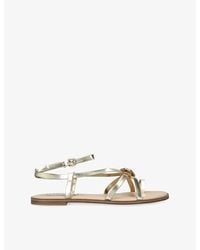 Steve Madden - Napa Valley Flat Faux-Leather Sandals - Lyst