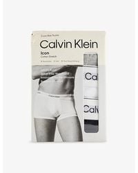 Calvin Klein - Line Lively Icon Relaxed-Fit Pack-Of-Three Stretch-Cotton Trunks - Lyst