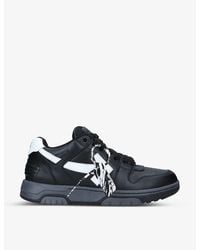 Off-White c/o Virgil Abloh - Out Of Office Logo-embroidered Leather Low-top Trainers - Lyst