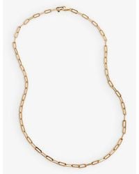 Monica Vinader - Paperclip-Chain 18Ct-Plated Vermeil Sterling- Necklace - Lyst