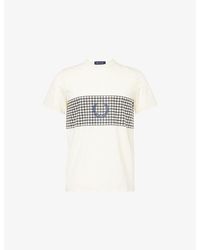 Fred Perry - Tennis Net Graphic-Print Cotton T-Shirt - Lyst