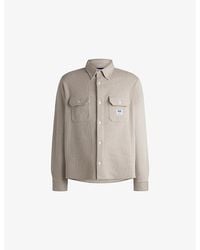HUGO - Brand-Patch Waffle-Texture Cotton-Blend Shirt - Lyst