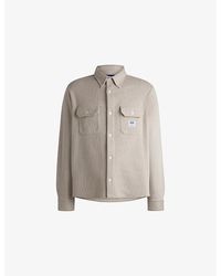 HUGO - Brand-Patch Waffle-Texture Cotton-Blend Shirt - Lyst