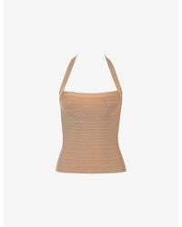 House Of Cb - The Silhouette Halterneck Bandage Woven Top Xs (A-C Cup) - Lyst