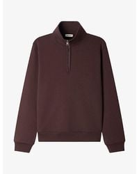 Sandro - Funnel-Neck Half-Zip Cotton Sweatshirt - Lyst