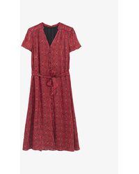 IKKS - Bandana-print Woven Midi Dress - Lyst
