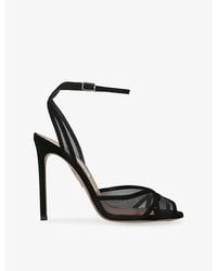 Aquazzura - Shear 105 Suede Heeled Sandals - Lyst