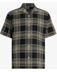 AllSaints - Padres Check-print Organic Cotton-blend Shirt - Lyst