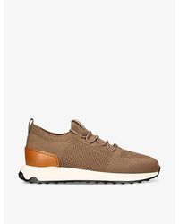 Tod's - Run 63k Calzino Panelled Knitted And Leather Mid-top Trainers - Lyst