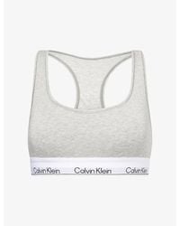 Calvin Klein - Icon Branded Cotton And Modal-Blend Bralette - Lyst