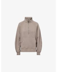 lululemon - Scuba Oversized Funnel-Neck Cotton-Blend Sweatshirt - Lyst