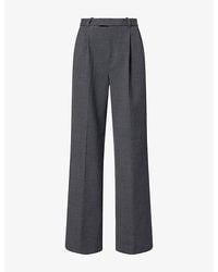 Self-Portrait - Pleated Tailored Wool-Blend Trousers - Lyst
