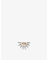 Kismet by Milka - Curvature 0.04Ct Baguette-Diamond And 0.15Ct Diamond Stud Earring - Lyst