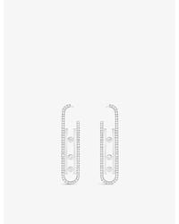 Messika - Move 10th 18ct White-gold And Diamond Earrings - Lyst