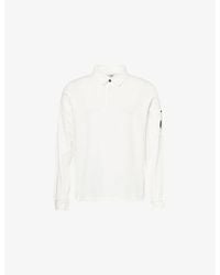 C.P. Company - Branded-Lens Patch Long-Sleeve Cotton Polo Shirt - Lyst