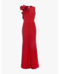 Phase Eight - Tyra Ruffle-Neck Sleeveless Stretch-Woven Maxi Dress - Lyst