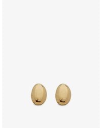 Monica Vinader - Nura Pebble 18Ct-Plated Vermeil Sterling Stud Earrings - Lyst