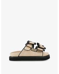 KG by Kurt Geiger - Robbie Bow-Embellished Raffia Sandals - Lyst