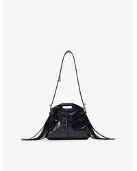 Maje - Miss M Logo-Charm Leather Shoulder Bag - Lyst